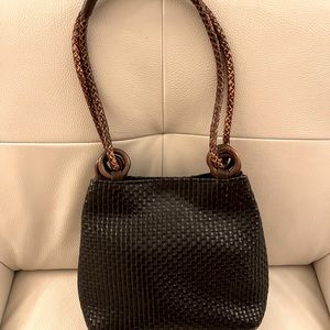 Nieman Marcus handbag with wooden accents- vintage